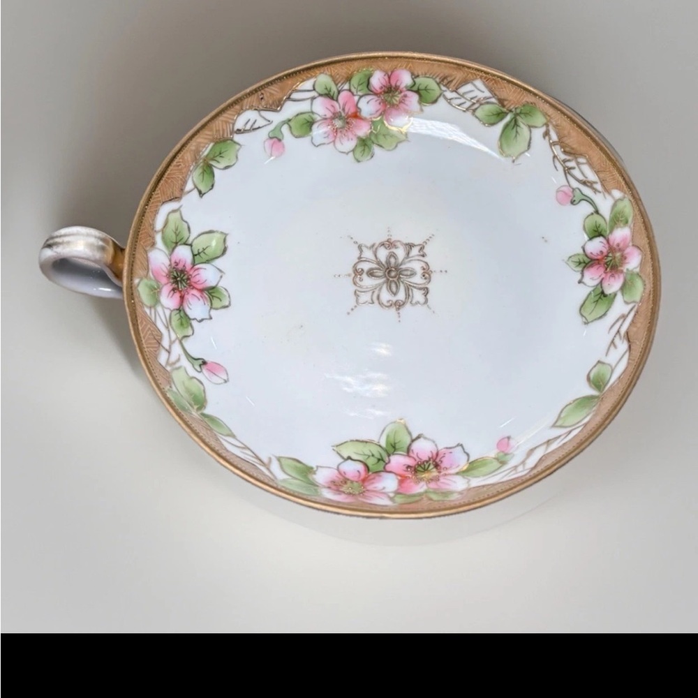 Hand Painted Nippon Porcelain Plate Trinket Dish Shabby Chic Decor - Picture 4 of 10